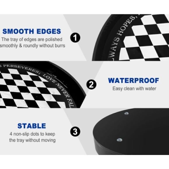 Round Lucite Serving Tray. NIB - Picture 5 of 7